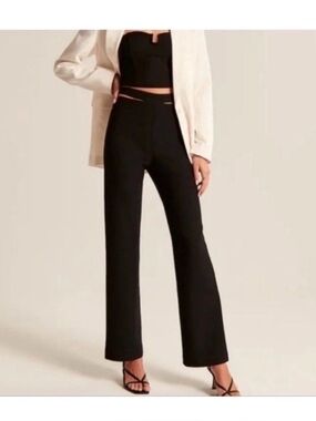 Abercrombie cut-out waist tailored flared pants
